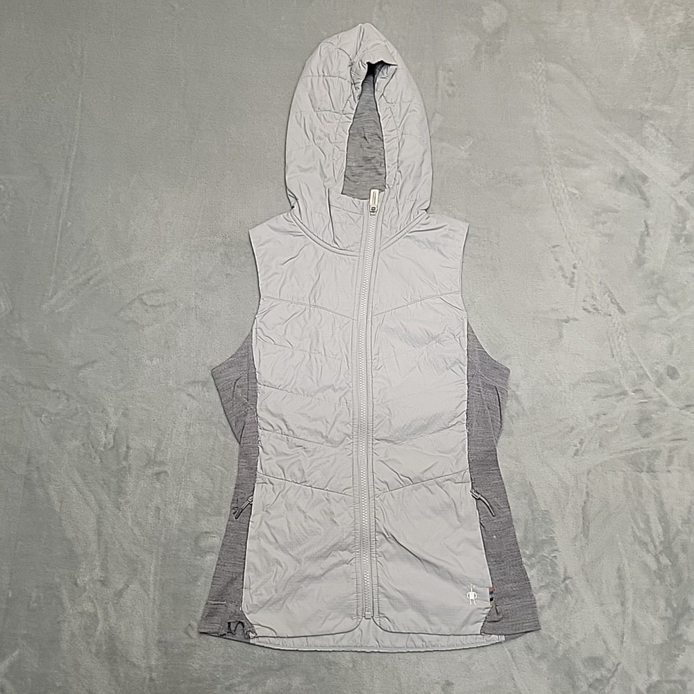 Smartwool Smartloft‎ 60 Vest Women S Gray Full Zip Quilted Merino Wool Gorpcore